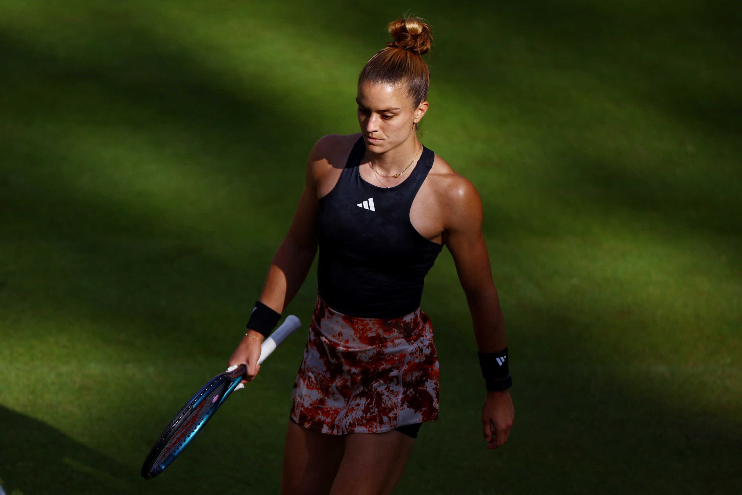 Tennis - WTA 500 - bett1open - Rot-Weiss Tennis Club, Berlin, Germany - June 24, 2023 Greece's Maria Sakkari reacts during her semi final match against Croatia's Donna Vekic REUTERS