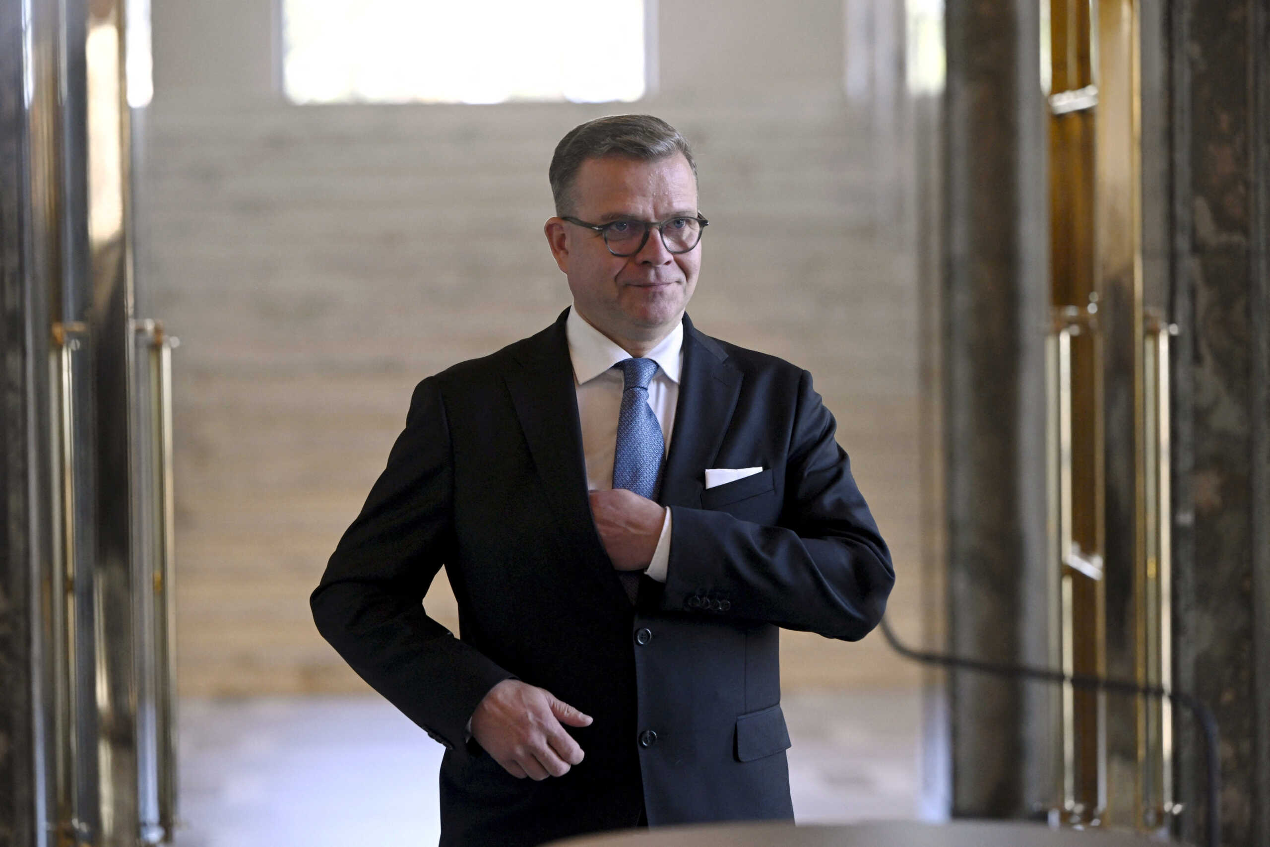 National Coalition Party Chair Petteri Orpo holds his press conference at the Finnish Parliament after the parliament elected him as a new prime minister, in Helsinki, Finland  June 20, 2023. Lehtikuva