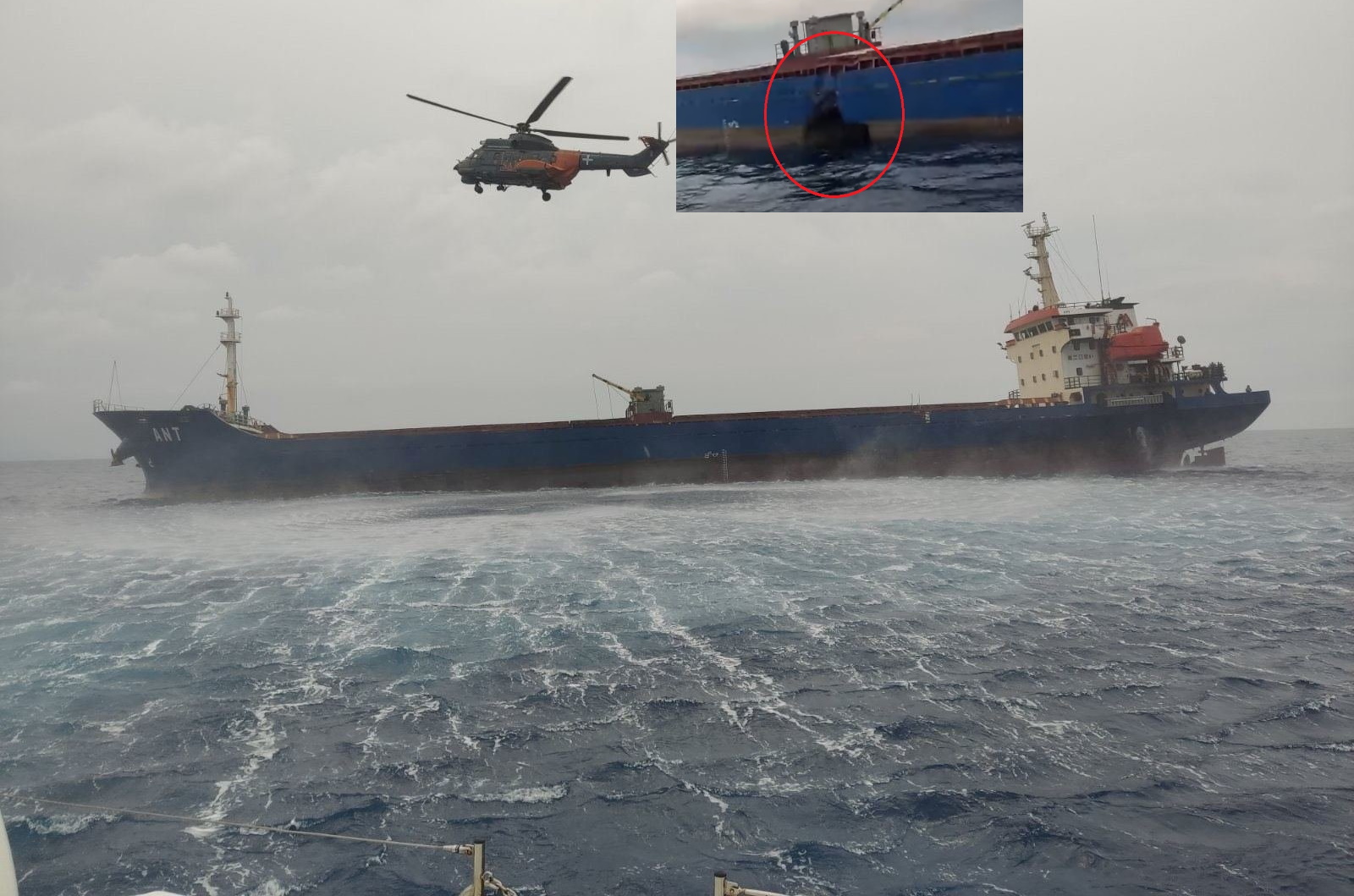 Χίος: Εικόνες ντοκουμέντα μετά τη σύγκρουση των φορτηγών πλοίων