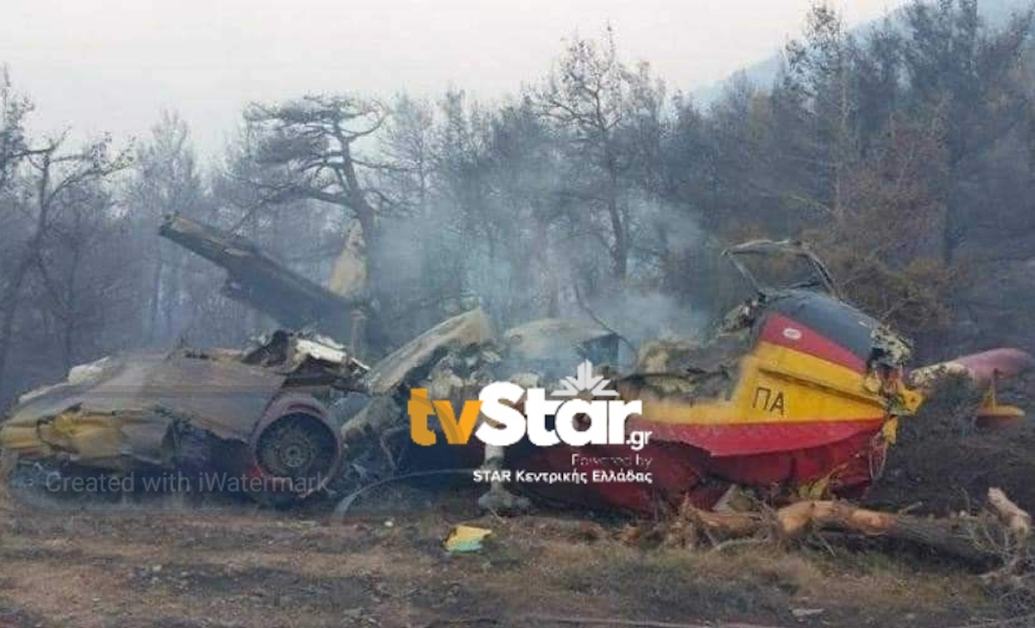 Πτώση Canadair στην Κάρυστο: Βίντεο ντοκουμέντο