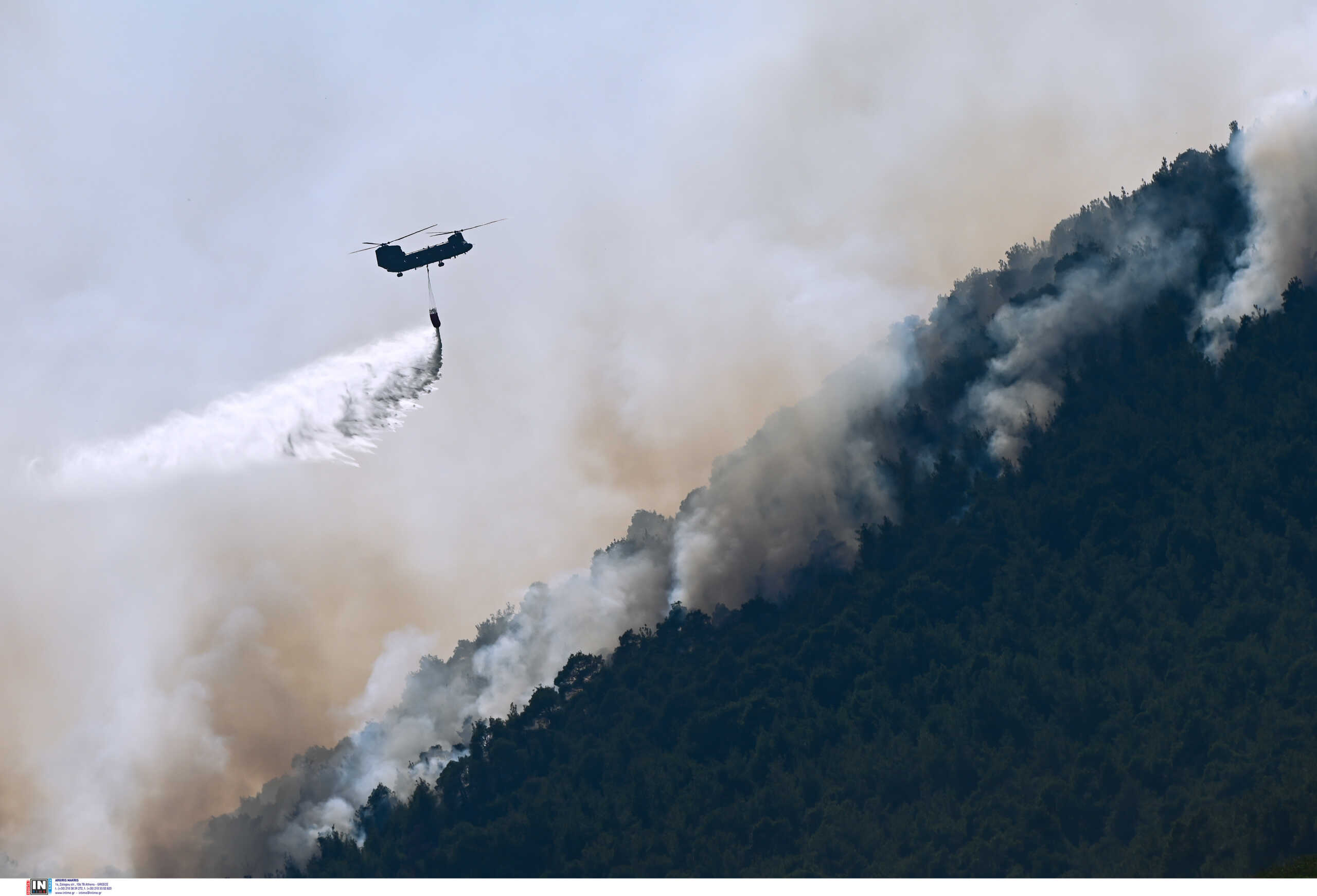 Φωτιά στη Μυτιλήνη – Ισχυροί άνεμοι στην περιοχή