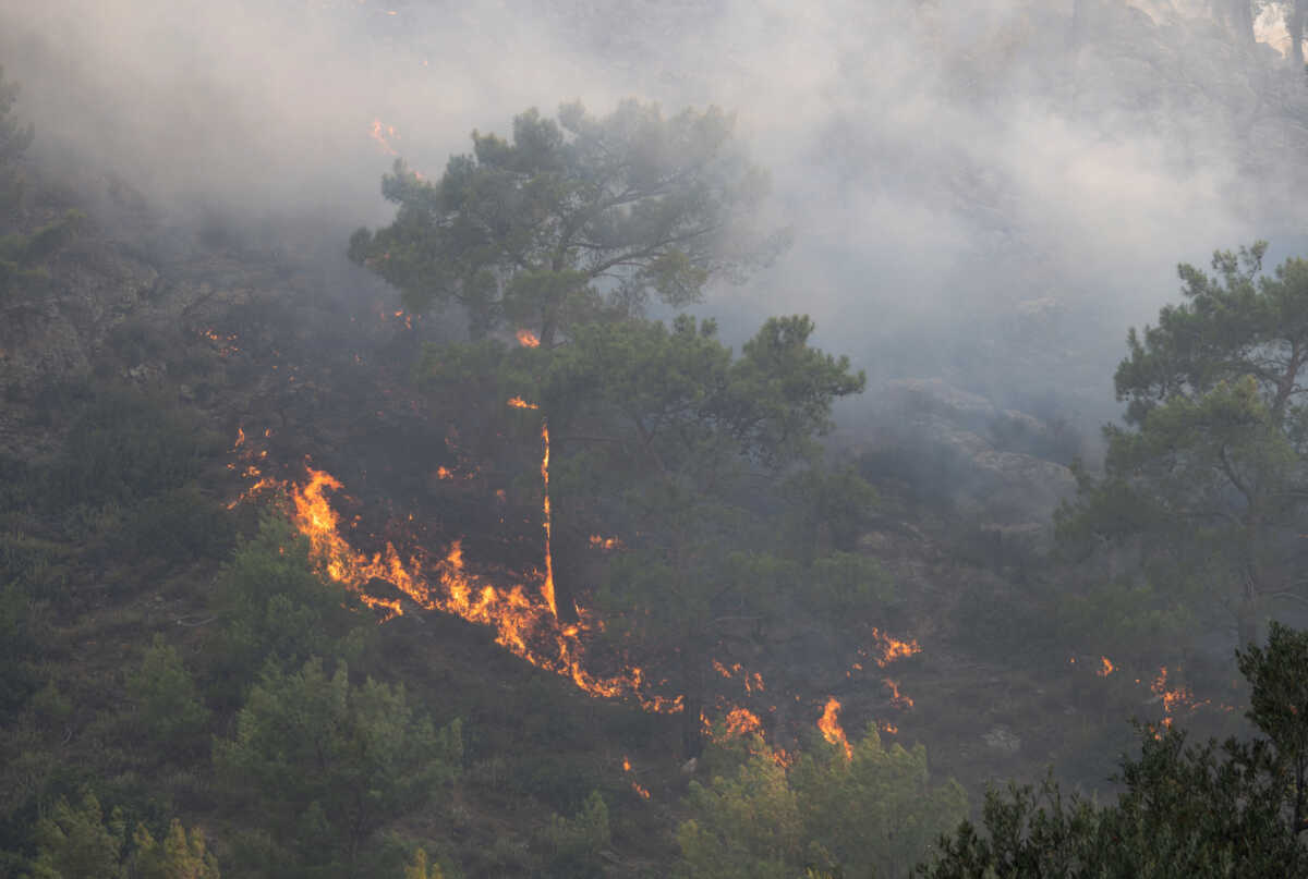 Φωτιά στην Κάρυστο: Μάχη με τις φλόγες – Υπόνοιες εμπρησμού αφήνει ο δήμαρχος