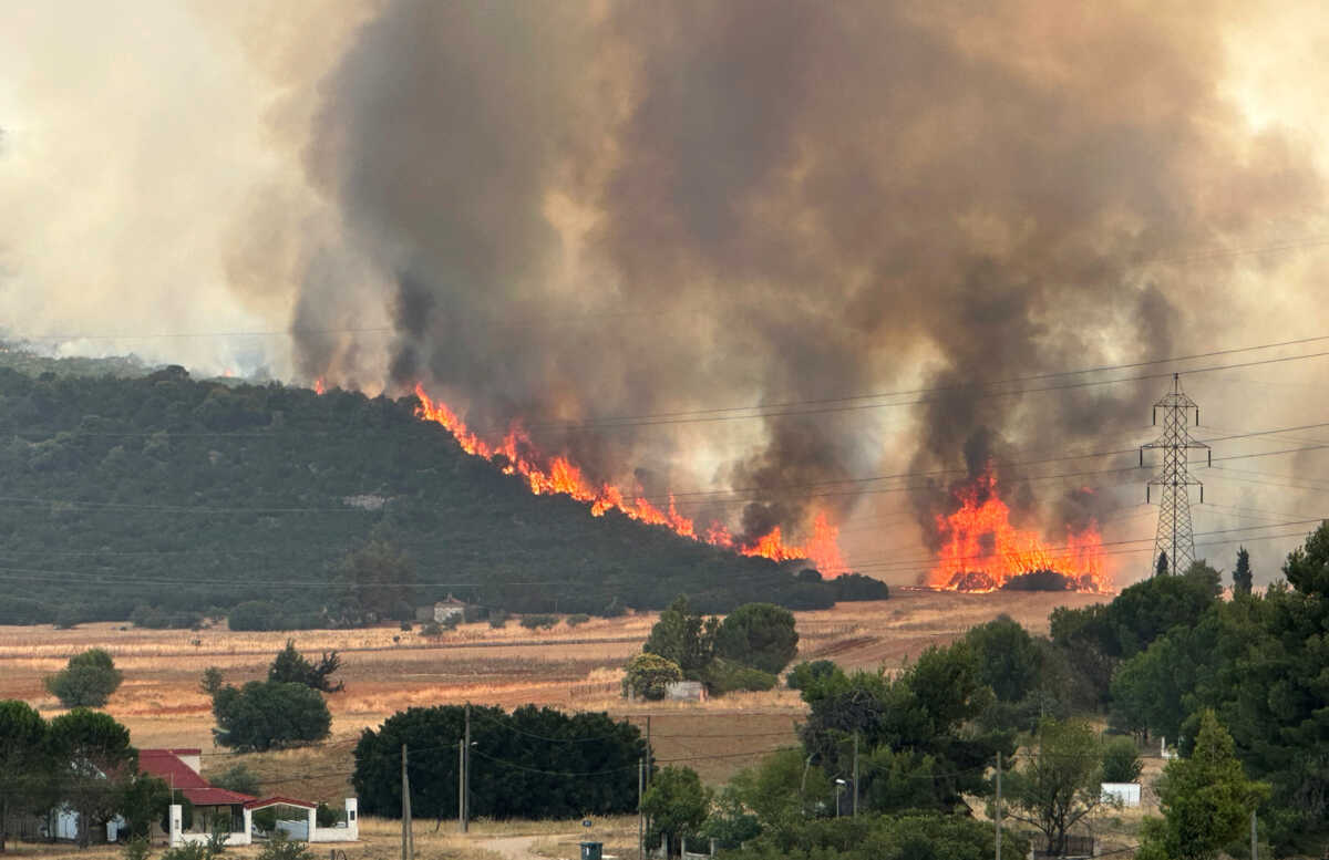 Φωτιά στη Μάνδρα: Νέο μήνυμα του 112 για εκκένωση του Αγίου Παντελεήμονα προς Ερυθρές – Μάχη με τις αναζωπυρώσεις σε οικισμούς