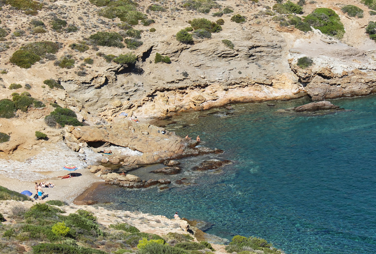 Tiny beach at Cape Sounion
