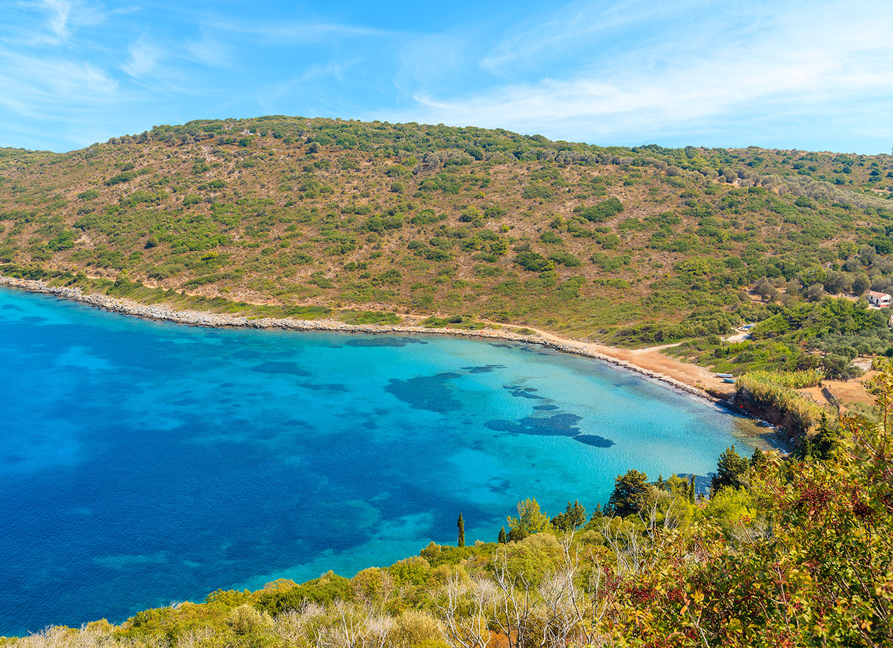 Samos is a Greek island in the eastern Aegean Sea, south of Chios, north of Patmos.