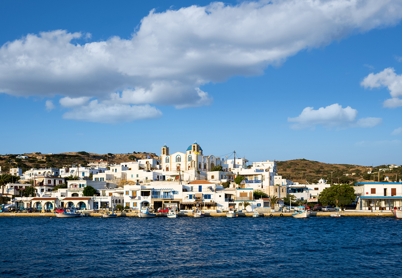 August 23rd 2017 - Lipsi island, Greece - The picturesque harbor of Lipsi island, dodecanese, Greece