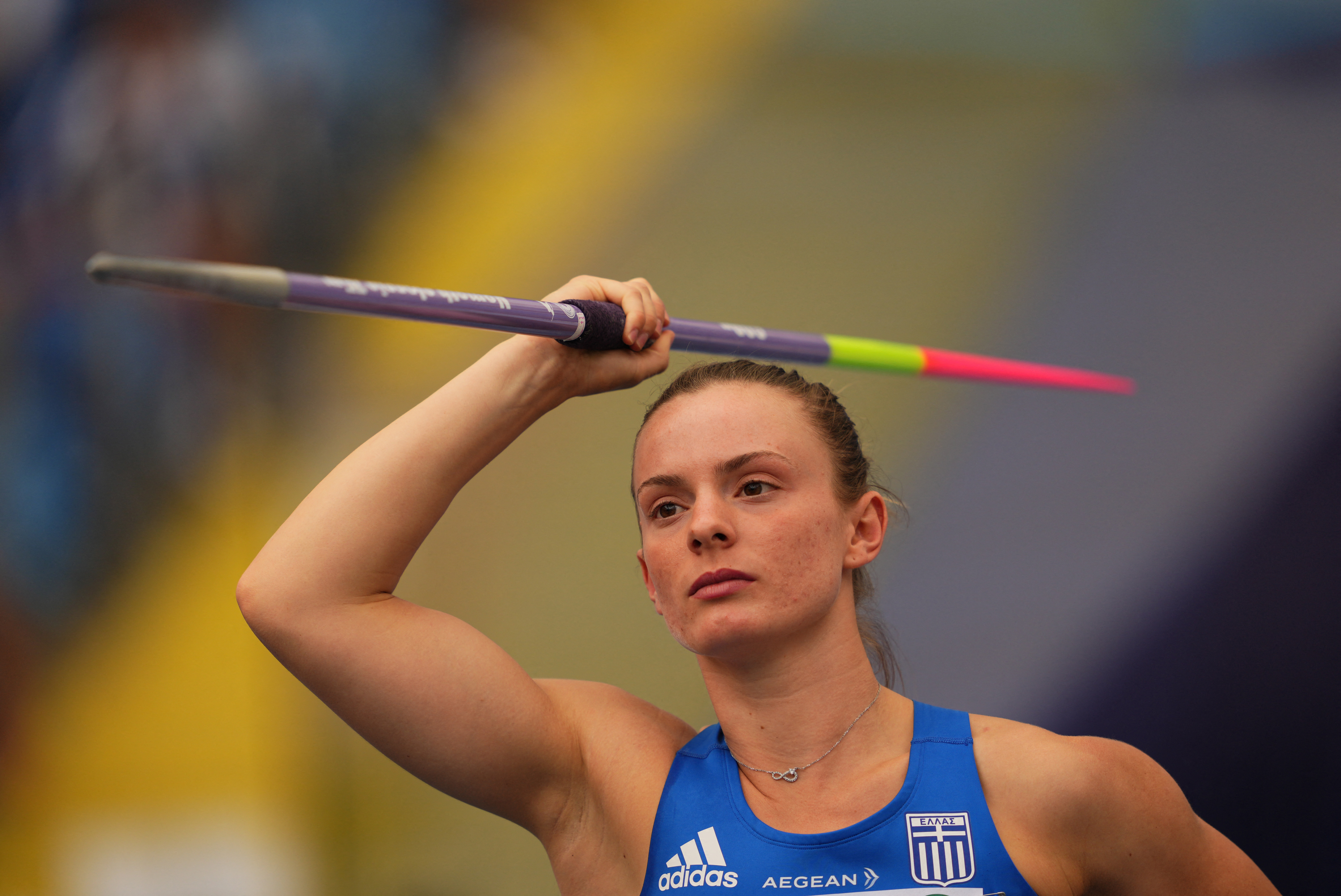European Games - Athletics - Silesian Stadium, Chorzow, Poland - June 25, 2023 Greece's Elina Tzengko in action during the Women's Javelin Throw, Division 1 REUTERS