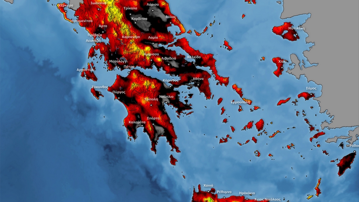 Καιρός – Καύσωνας: 8,7 εκατομμύρια πολίτες στην Ελλάδα θα εκτεθούν σήμερα σε 41άρια και πάνω