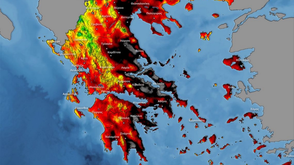Καιρός – Καύσωνας: 8,5 εκατομμύρια άνθρωποι στην Ελλάδα θα βιώσουν θερμοκρασίες άνω των 41 βαθμών σήμερα