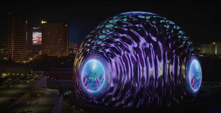 Μαγικό υπερθέαμα χρωμάτων στις δοκιμές της MSG Sphere, της μεγαλύτερης σφαιρικής δομής στον κόσμο στο Λας Βέγκας
