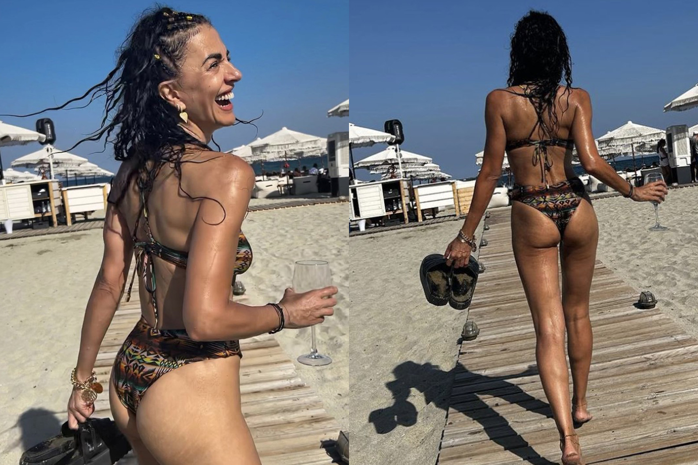Μαρία Σολωμού: Κάνει το πρώτο της μπάνιο στη θάλασσα για φέτος και «γονατίζει» το Instagram