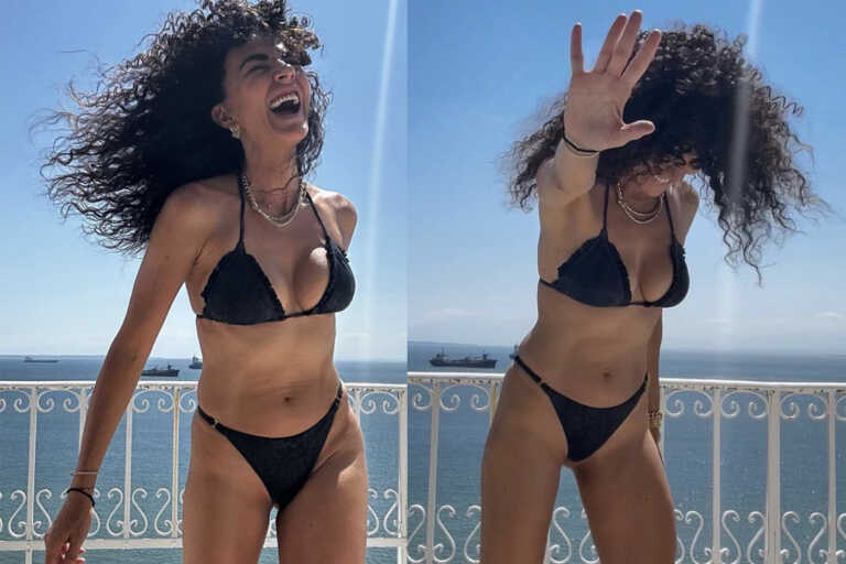 Η Μαρία Σολωμού με μαύρο μπικίνι κάνει ηλιοθεραπεία και γονατίζει το Instagram