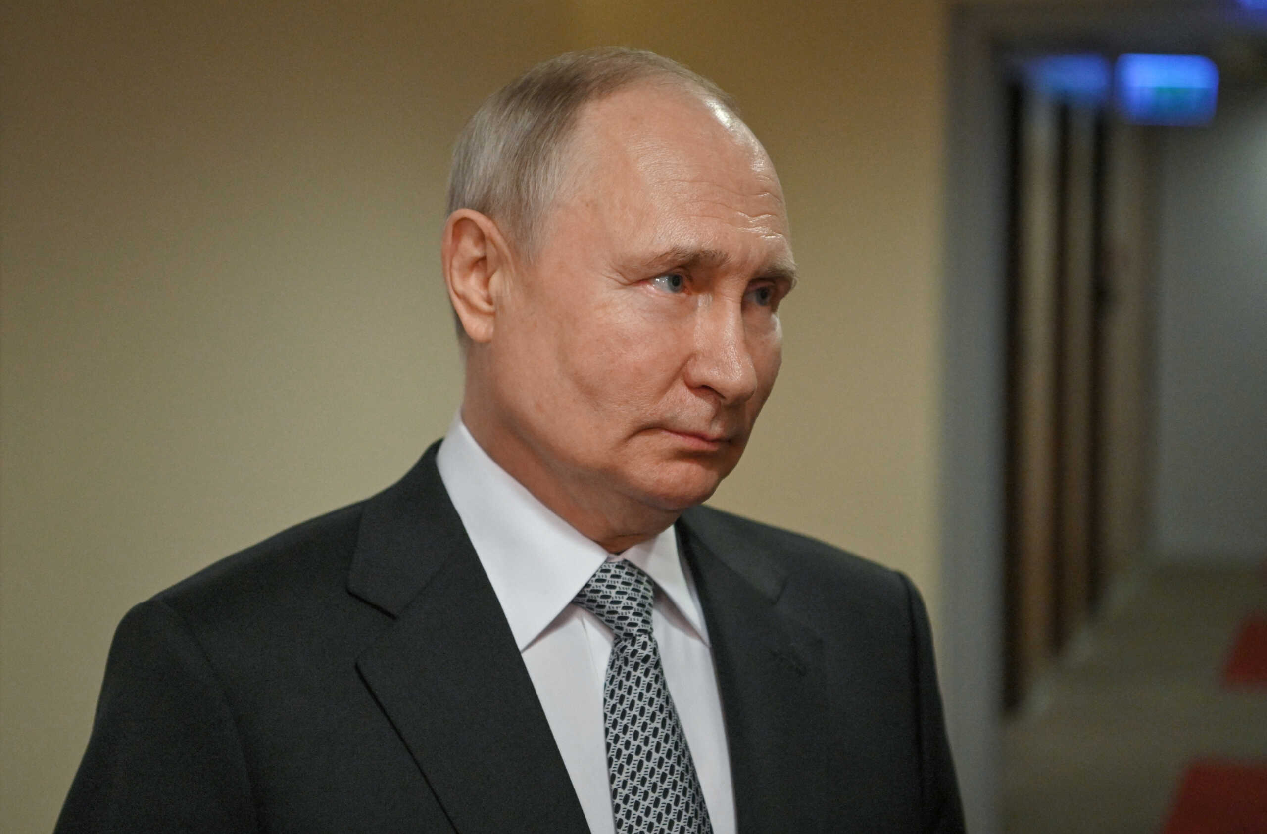Russian President Vladimir Putin spaeks to reporters of state television in Moscow, Russia July 13, 2023. Sputnik