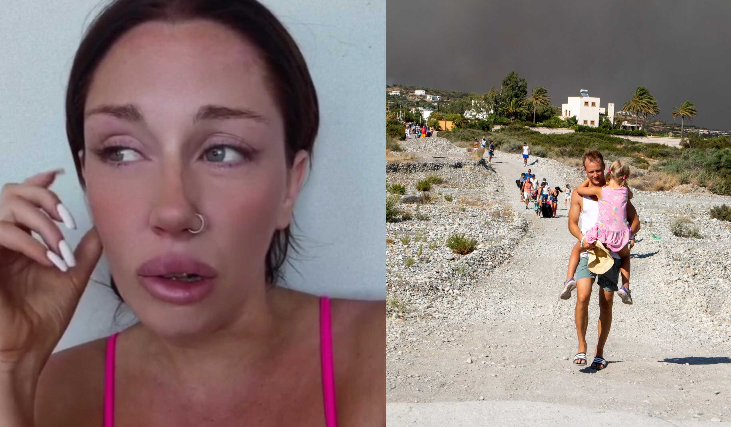 Φωτιά στη Ρόδο: Το συγκλονιστικό «ευχαριστώ» δακρυσμένης Βρετανίδας στον Έλληνα που έσωσε εκείνη και την οικογένειά της