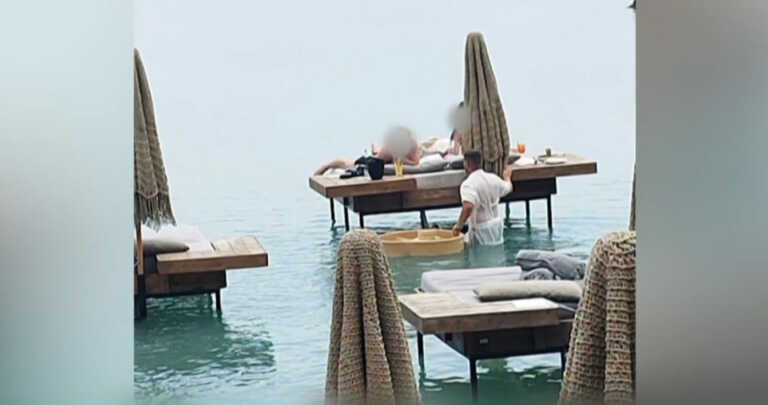 «Δεν θα βγουν οι πλωτές ξαπλώστρες» λέει το beach bar στη Ρόδο με τους κολυμβητές σερβιτόρους – Διορία μέχρι τις 21 Ιουλίου δίνει η κτηματική υπηρεσία του νησιού