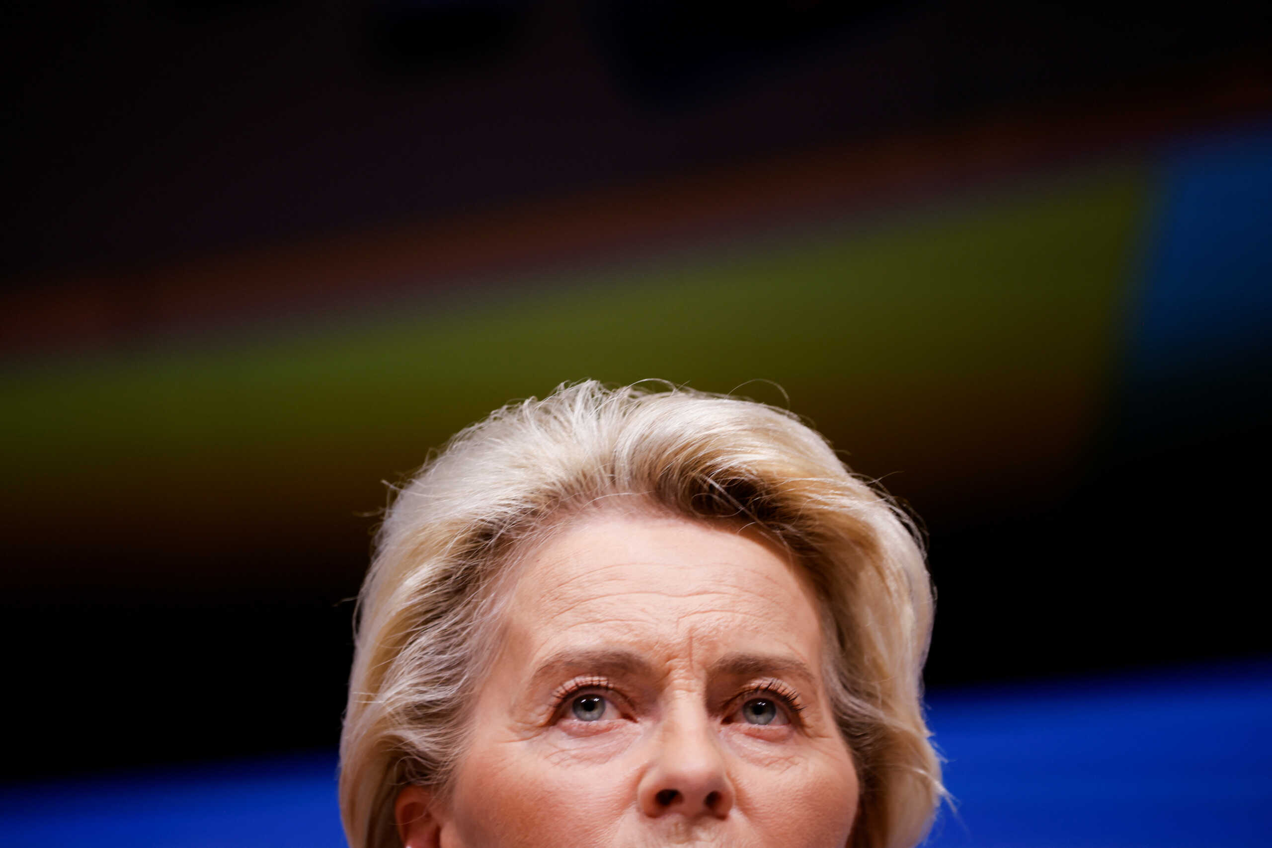European Commission President Ursula von der Leyen attends a press conference during a EU-Japan summit, in Brussels, Belgium July 13, 2023. REUTERS
