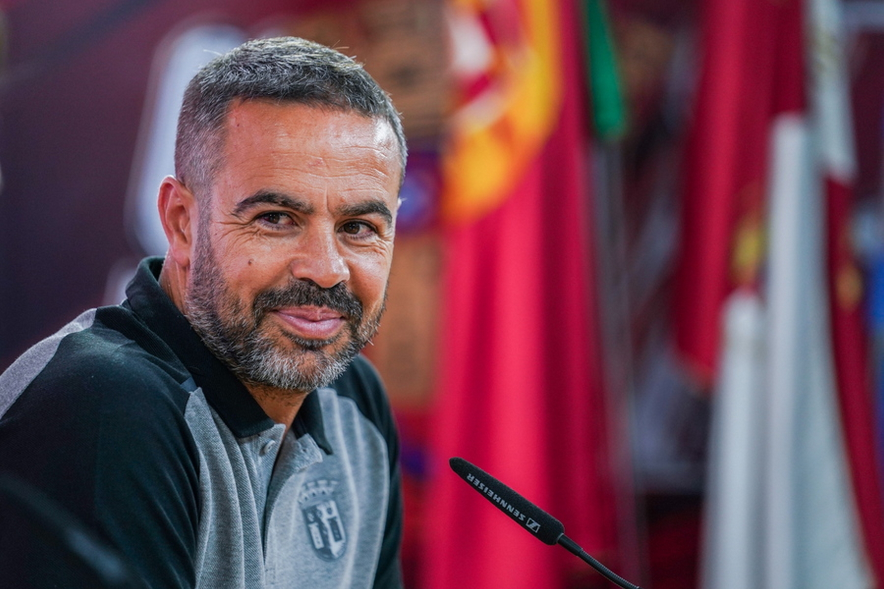 epa10799775 Sporting de Braga head coach Artur Jorge attends a press conference in Braga, Portugal, 14 August 2023. Sporting de Braga will play against Backa Topola in their UEFA Champions League 3rd qualifying round, 2nd leg match in Serbia on 15 August.  EPA