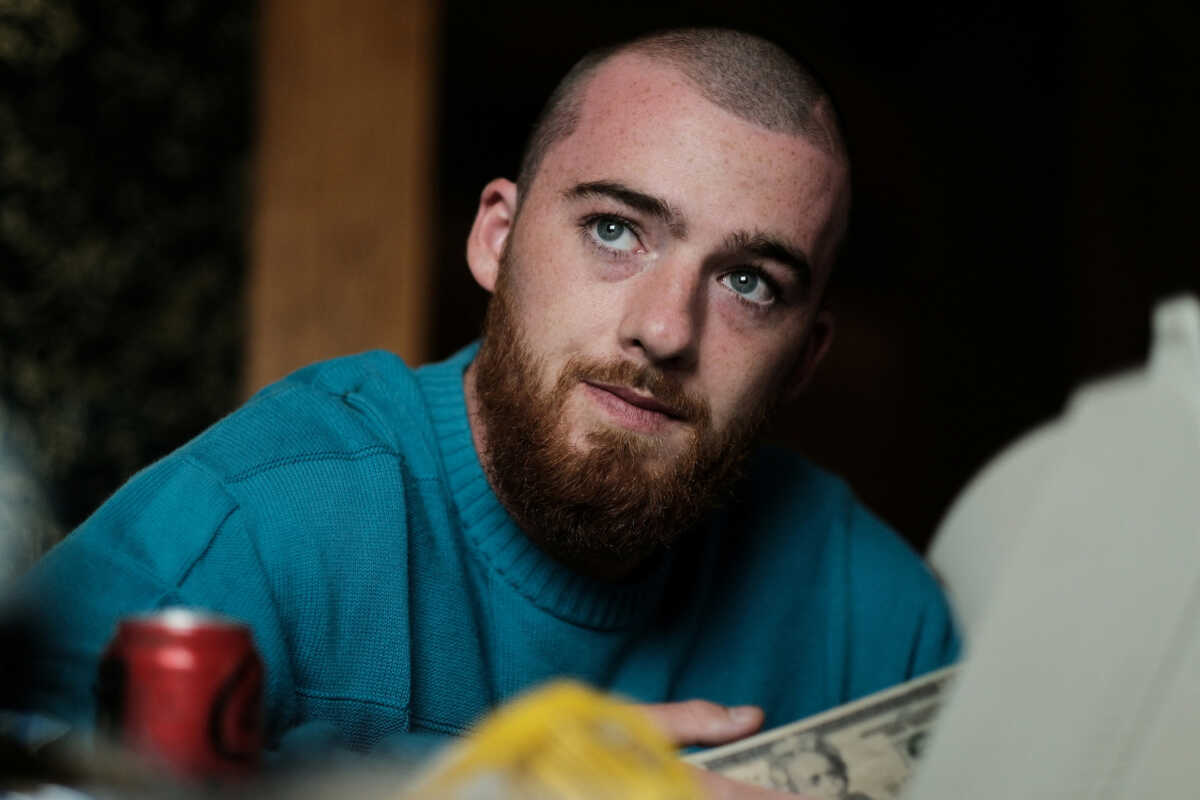 Angus Cloud, cast member of the HBO teen drama series 'Euphoria', is pictured on set in this undated handout photo. HBO