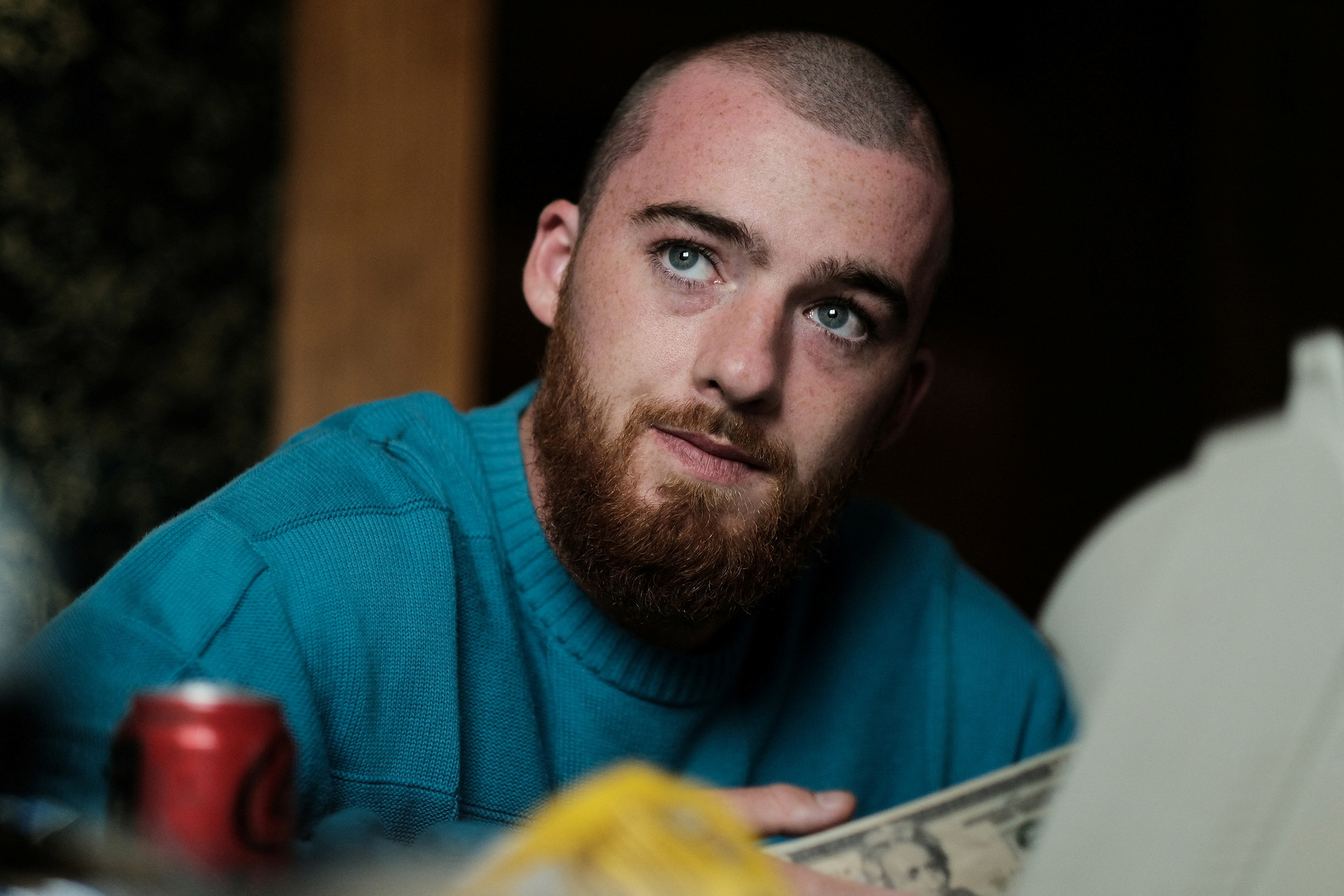 Angus Cloud, cast member of the HBO teen drama series 'Euphoria', is pictured on set in this undated handout photo. HBO
