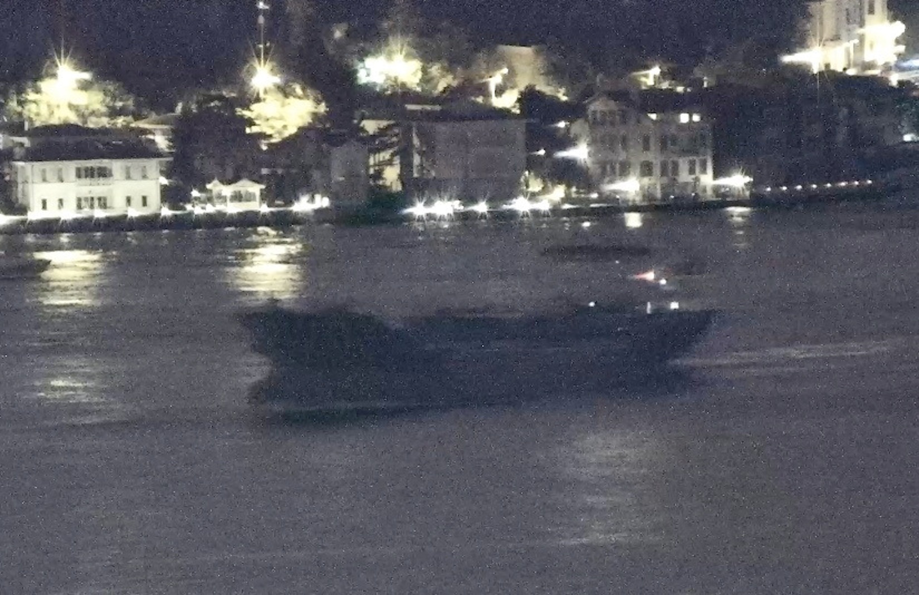 Palau-flagged vessel Sukru Okan transits Bosphorus on its way to the Black Sea in Istanbul, Turkey August 13, 2023 this screen grab from a video. REUTERS