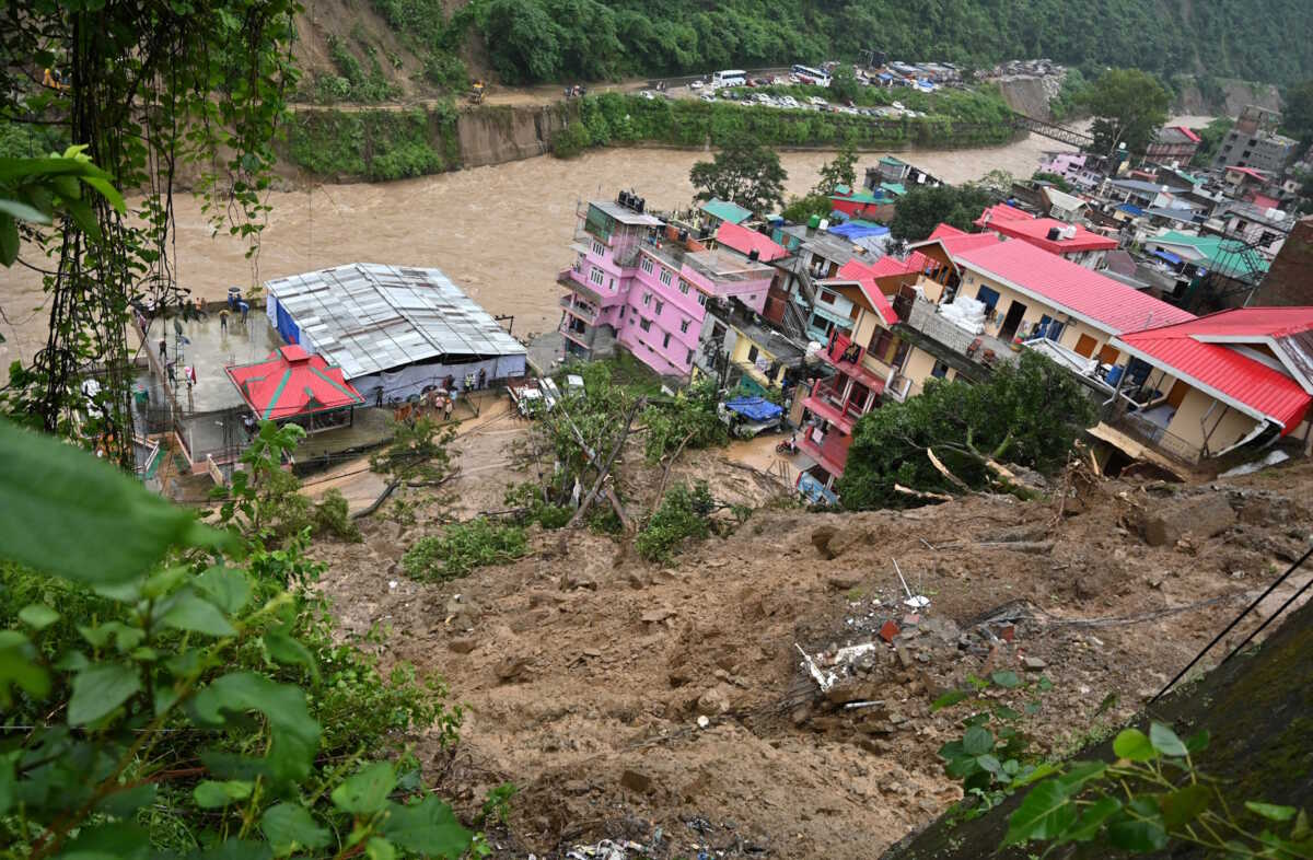 A view shows debris after a landslide following torrential rain in Mandi in the northern state of Himachal Pradesh, India, August 14, 2023. REUTERS