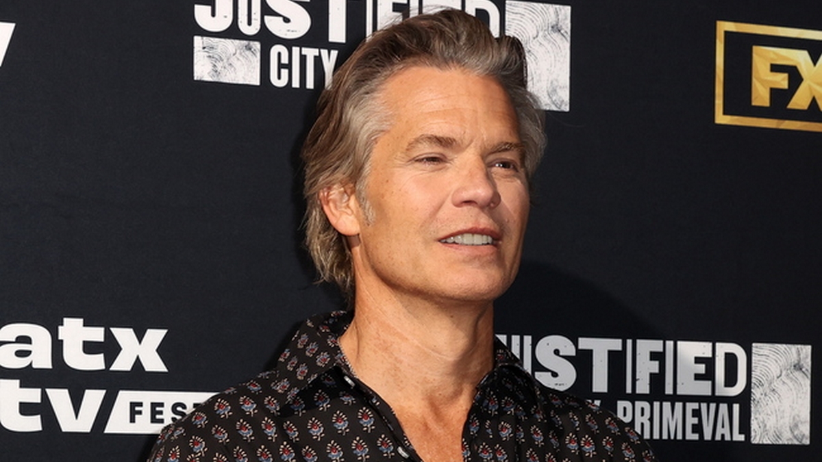 epa10667903 US actor Timothy Olyphant arrives on the red carpet during the ATX Austin Television Festival at the Paramount Theater in Austin, Texas, USA, 01 June 2023. This is the 12th year of the festival which runs from 01-03 June.  EPA