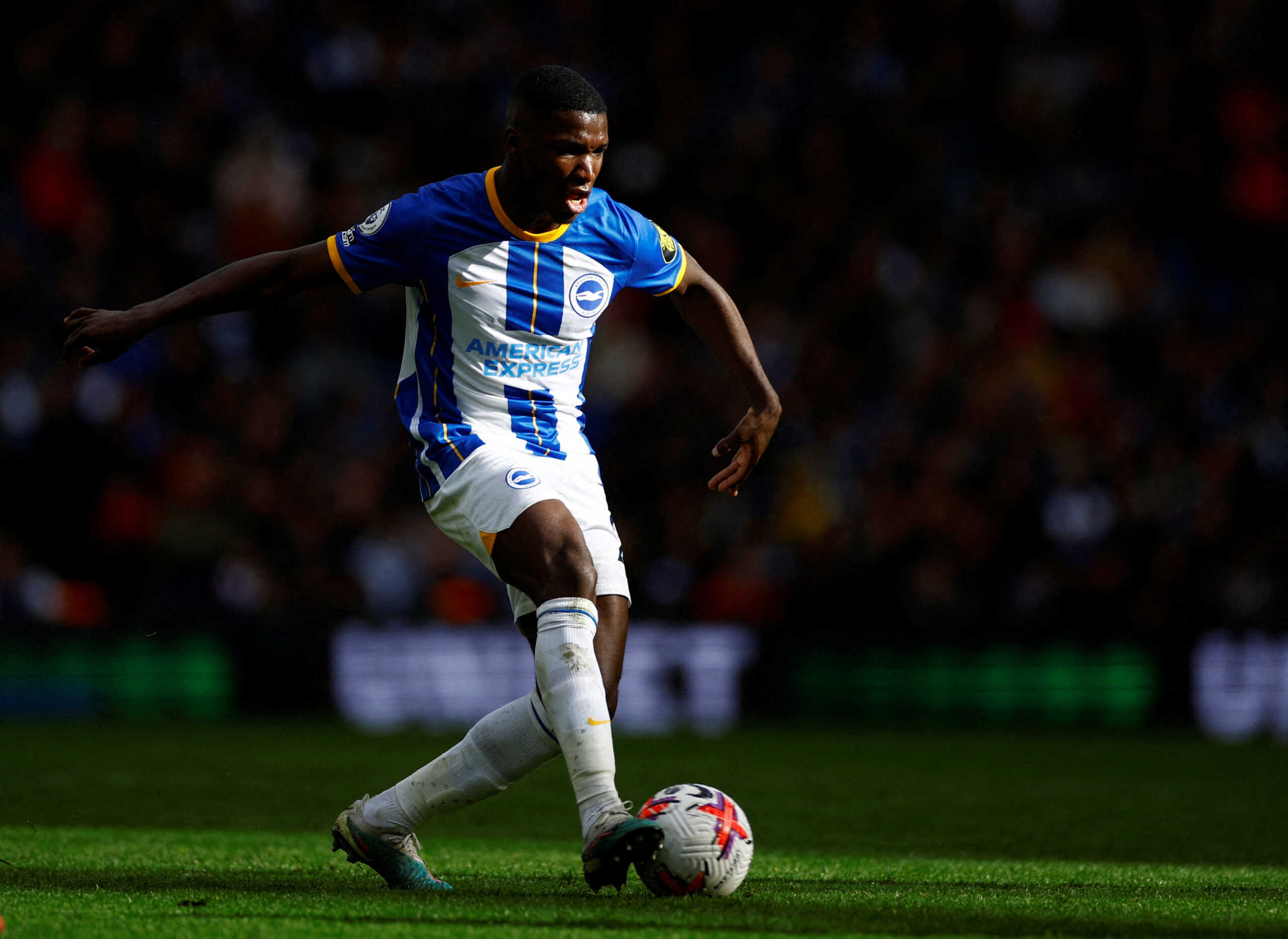 FILE PHOTO: Soccer Football - Premier League - Brighton & Hove Albion v Brentford - The American Express Community Stadium, Brighton, Britain - April 1, 2023 Brighton & Hove Albion's Moises Caicedo in action Action Images via Reuters