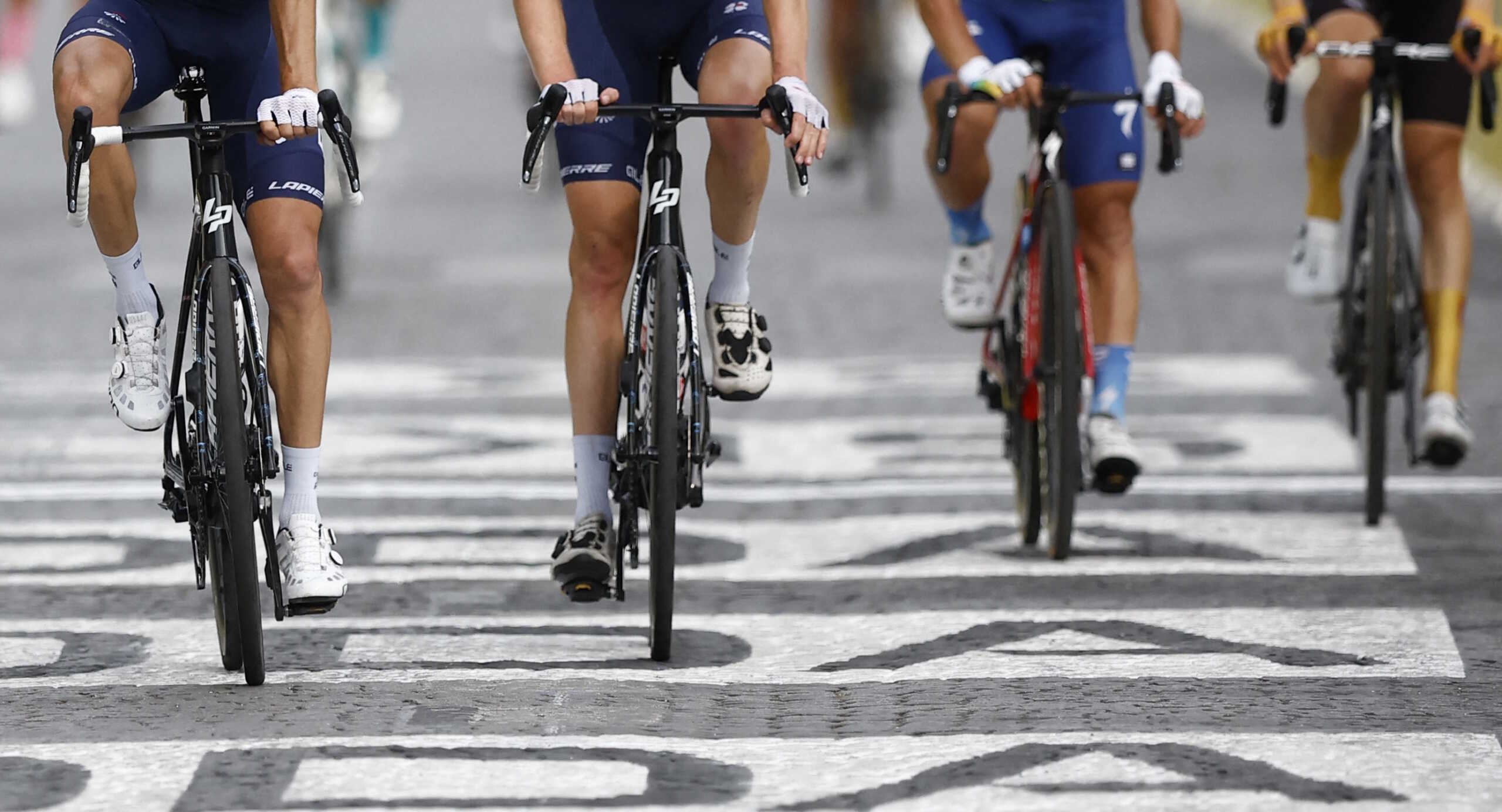 Cycling - Tour de France - Stage 21 - Saint-Quentin-En-Yvelines to Paris Champs-Elysees - France - July 23, 2023 Groupama–FDJ's Thibaut Pinot crosses the finish line after stage 21 REUTERS