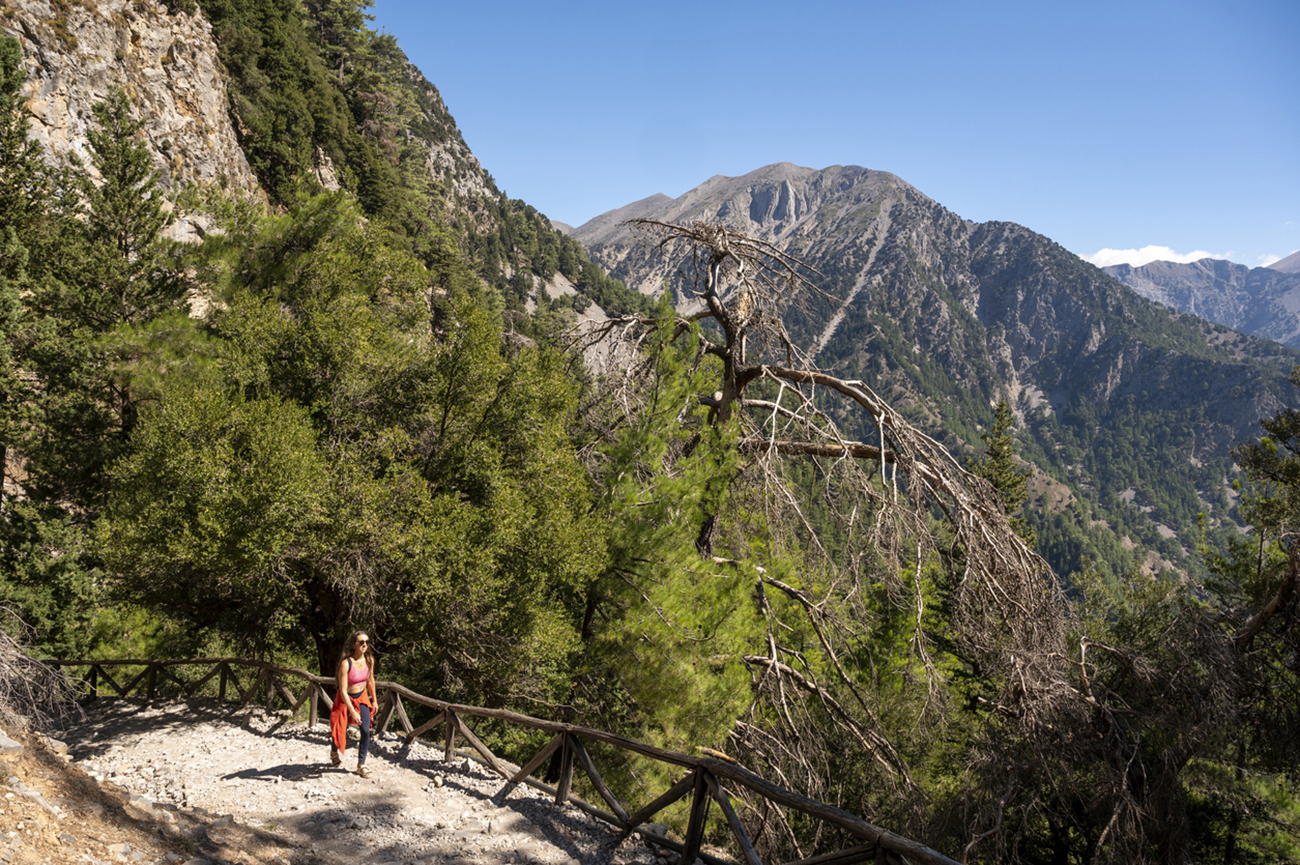Top hikes in Greece. Mountainous landscape of Crete Island.