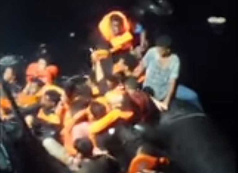 Βίντεο από την επιχείρηση διάσωσης 41 μεταναστών από άντρες του λιμενικού ανοιχτά της Λέσβου