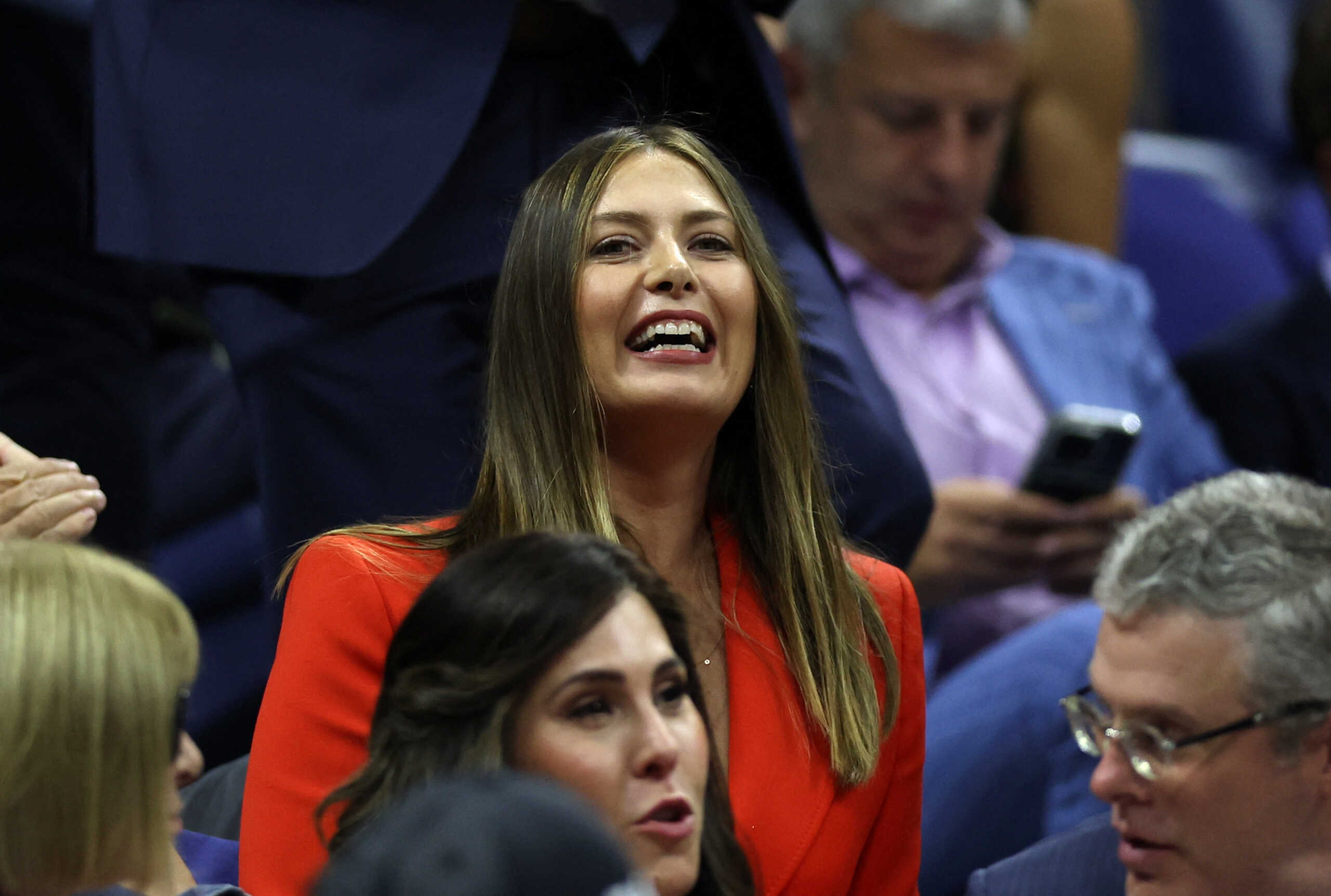Tennis - U.S. Open - Flushing Meadows, New York, United States - August 28, 2023 Maria Sharapova attends the first round match between Coco Gauff of the U.S. and Germany's Laura Siegemund REUTERS