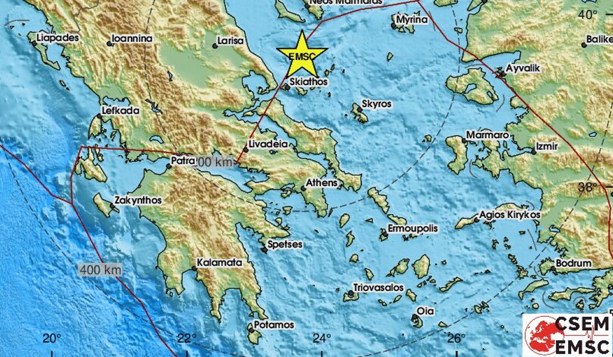 Σεισμός 3,7 στη Σκιάθο και «απανωτοί» μετασεισμοί