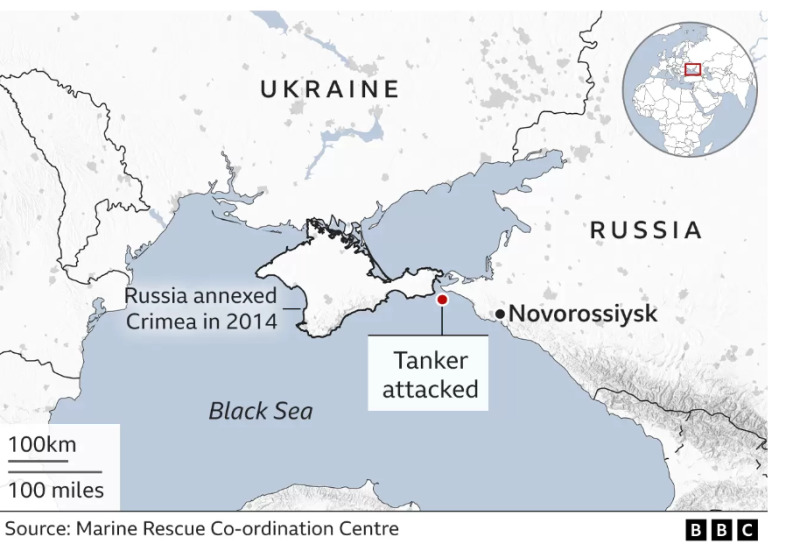 Μαύρη Θάλασσα: 450 κιλά εκρηκτικών μετέφερε ουκρανικό drone που χτύπησε ρωσικό τάνκερ