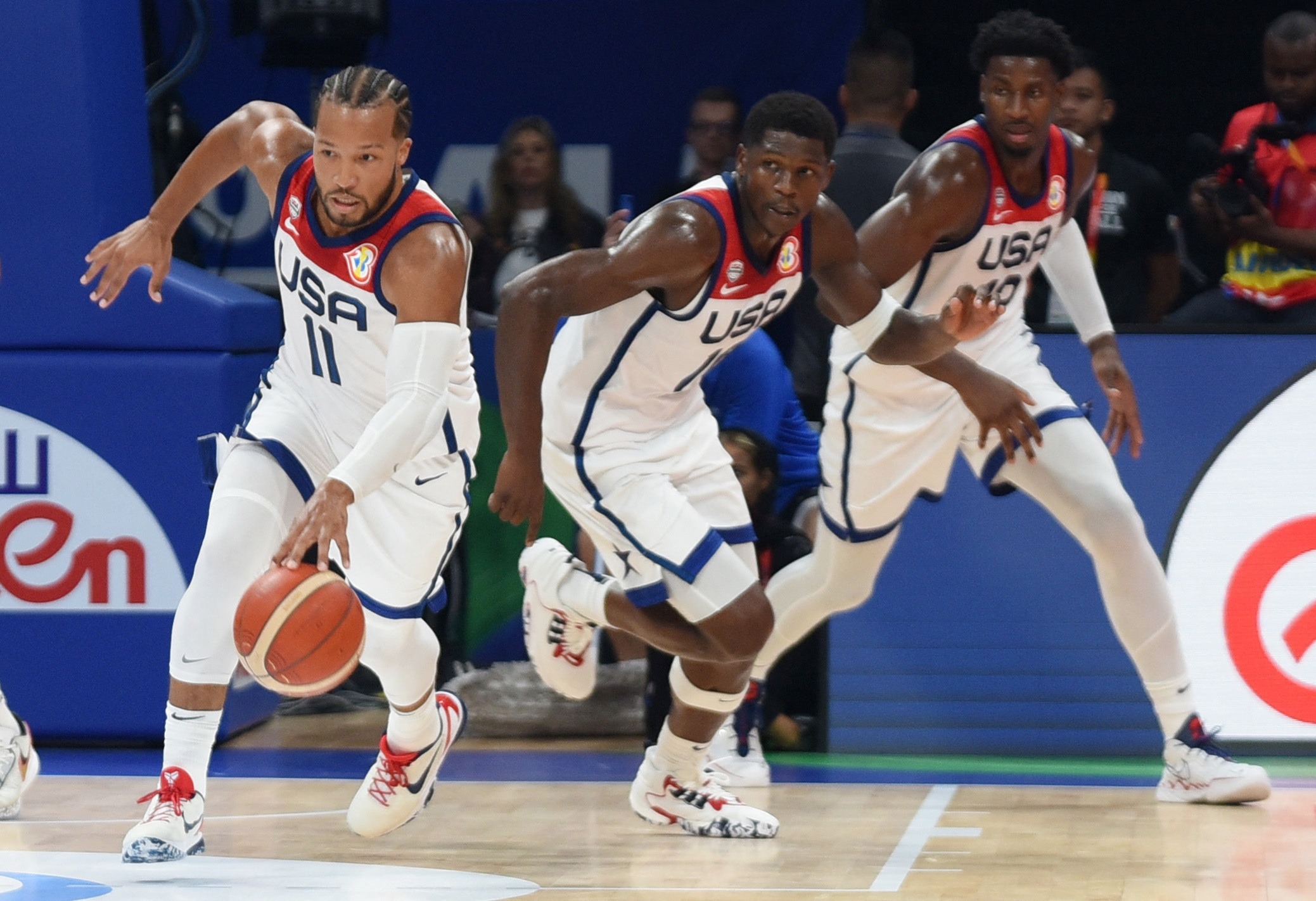 Basketball - FIBA World Cup 2023 - First Round - Group C - United States of America v New Zealand - Mall of Asia Arena, Manila, Philippines - August 26, 2023 Jalen Brunson of the U.S. in action REUTERS