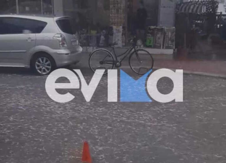 Η κακοκαιρία Daniel κατέφτασε στην Εύβοια και πλημμύρισε τα πάντα στο πέρασμά της