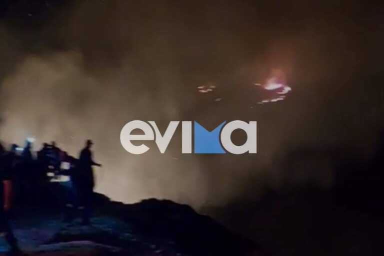 Φωτιά στην Εύβοια στο χωριό Οξύλιθος