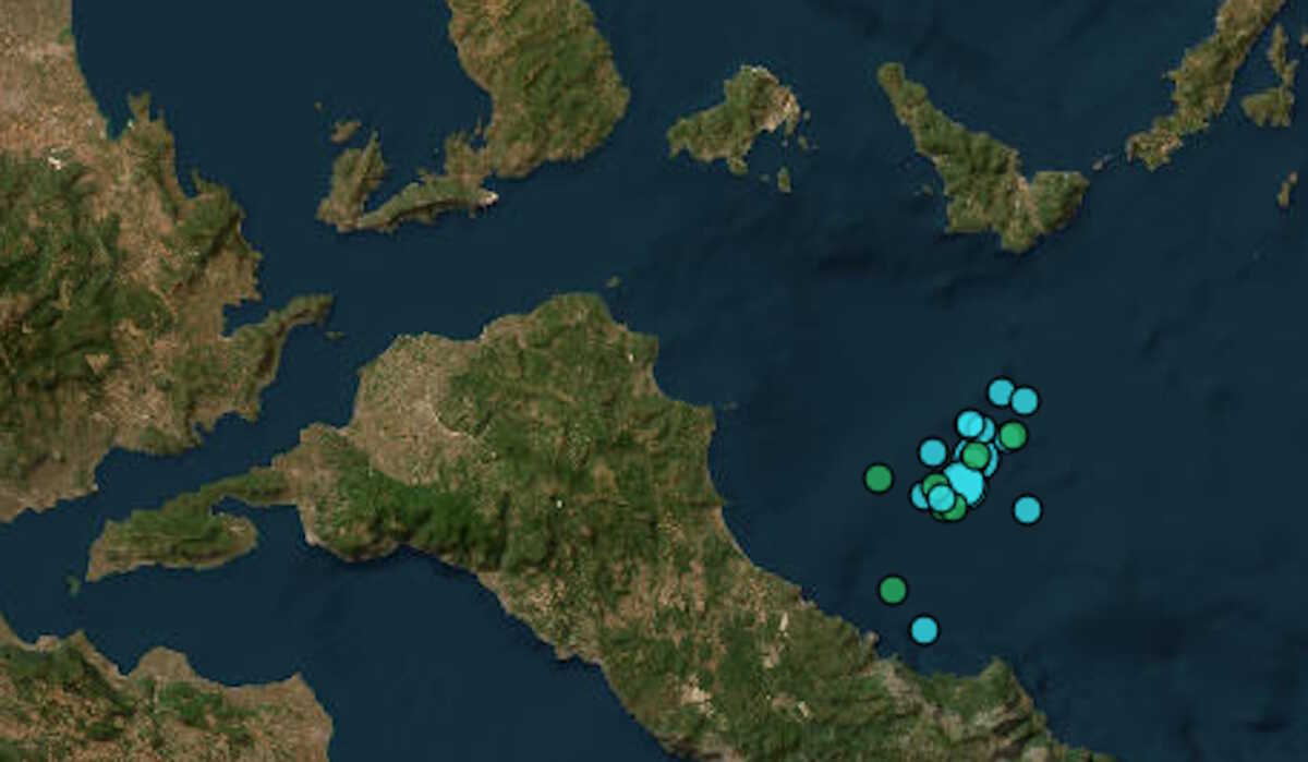«Σμήνος» σεισμικών δονήσεων έως 3,1 Ρίχτερ ανοιχτά της Εύβοιας κοντά στο Μαντούδι