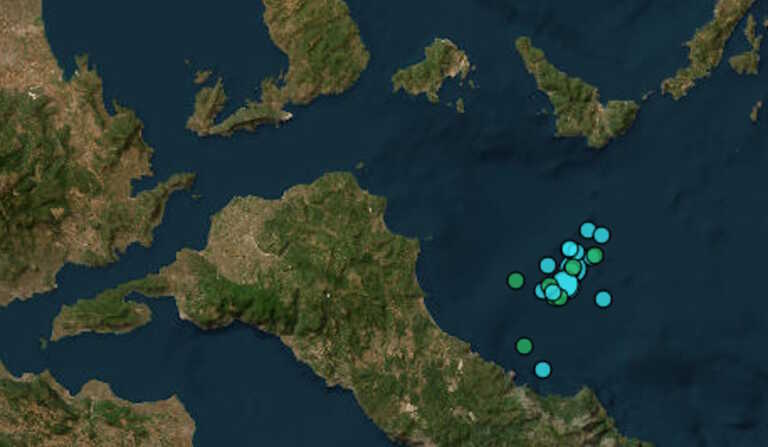 «Σμήνος» σεισμικών δονήσεων έως 3,1 Ρίχτερ ανοιχτά της Εύβοιας κοντά στο Μαντούδι
