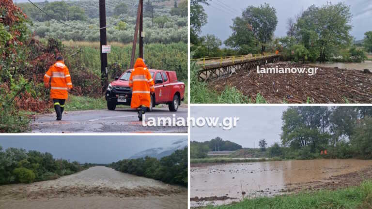 Στα όριά του ο Σπερχειός - Αγωνία στα αναχώματα - Ετοιμασίες για άμεση εκκένωση του χωριού Κόμμα Λαμίας