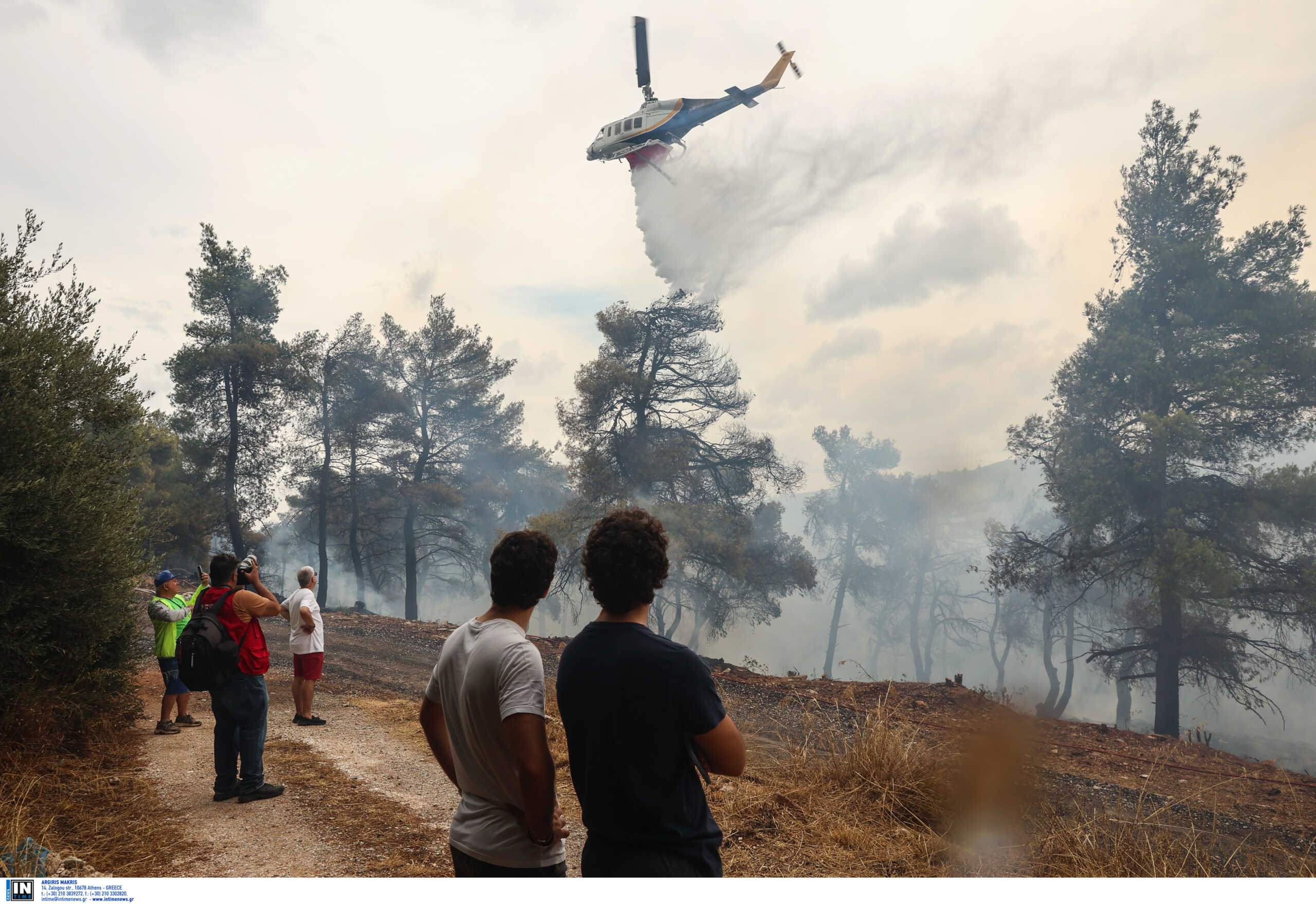 Φωτιά στη Σταμάτα: Υπό μερικό έλεγχο το πύρινο μέτωπο – Έφτασε μέχρι τις αυλές των σπιτιών