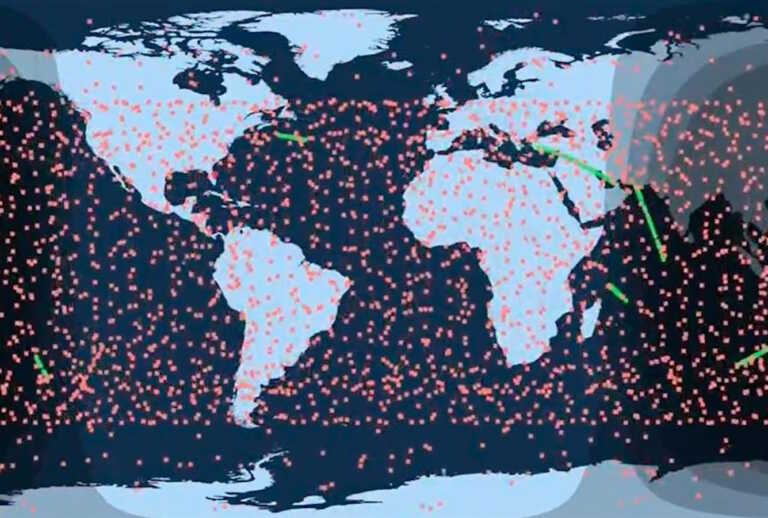 Εντυπωσιακό βίντεο δείχνει 5.000 δορυφόρους Starlink του Έλον Μασκ γύρω από τη Γη
