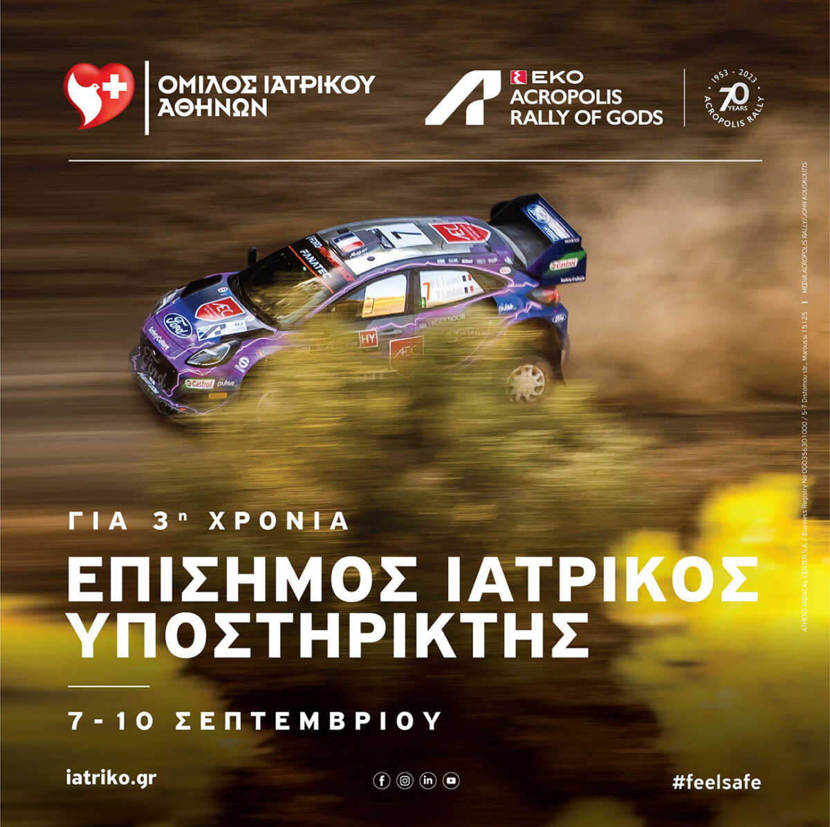 Rally Acropolis 2023: Επίσημος Ιατρικός Υποστηρικτής o Όμιλος Ιατρικού Αθηνών