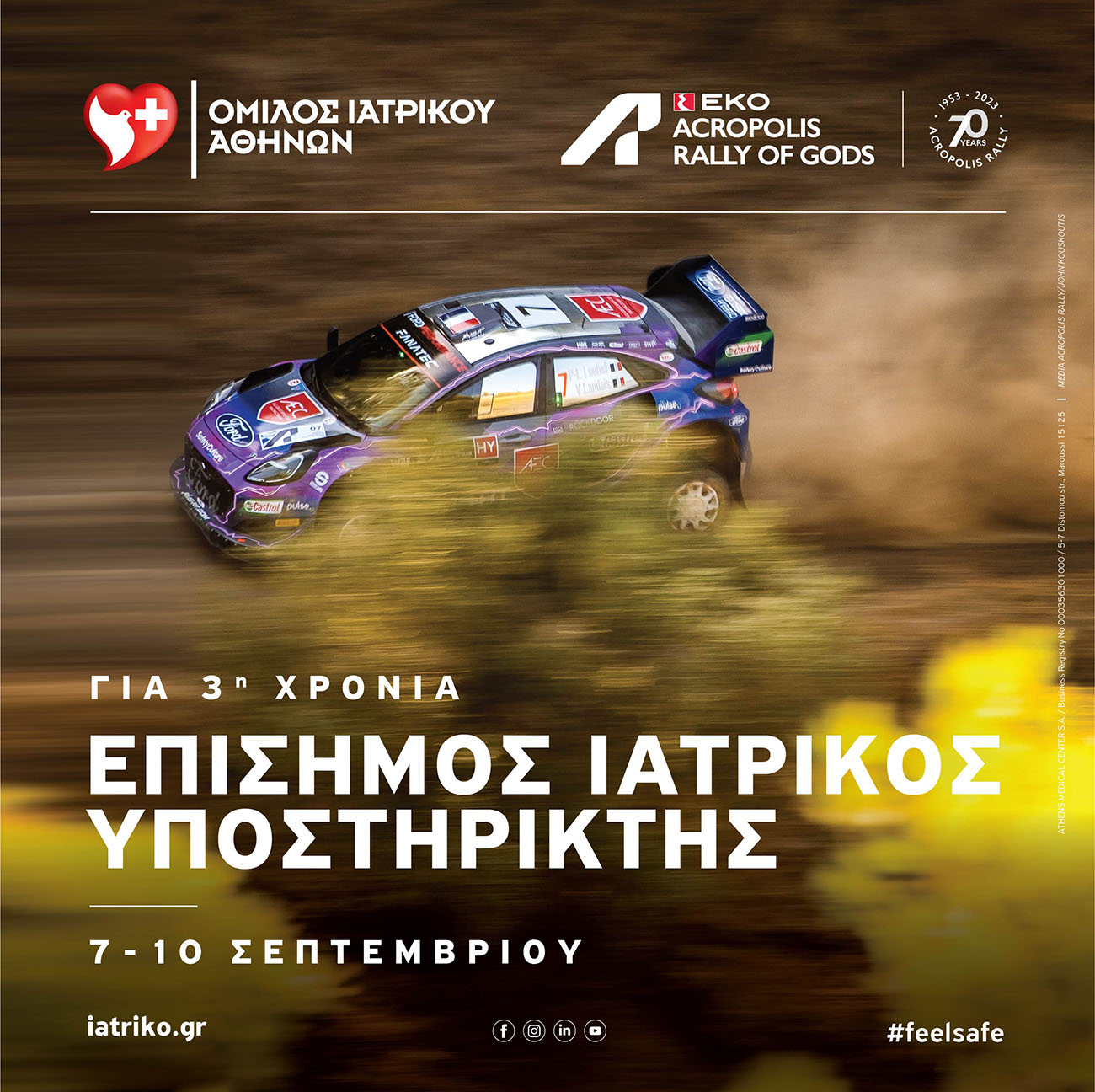 Rally Acropolis 2023: Επίσημος Ιατρικός Υποστηρικτής o Όμιλος Ιατρικού Αθηνών