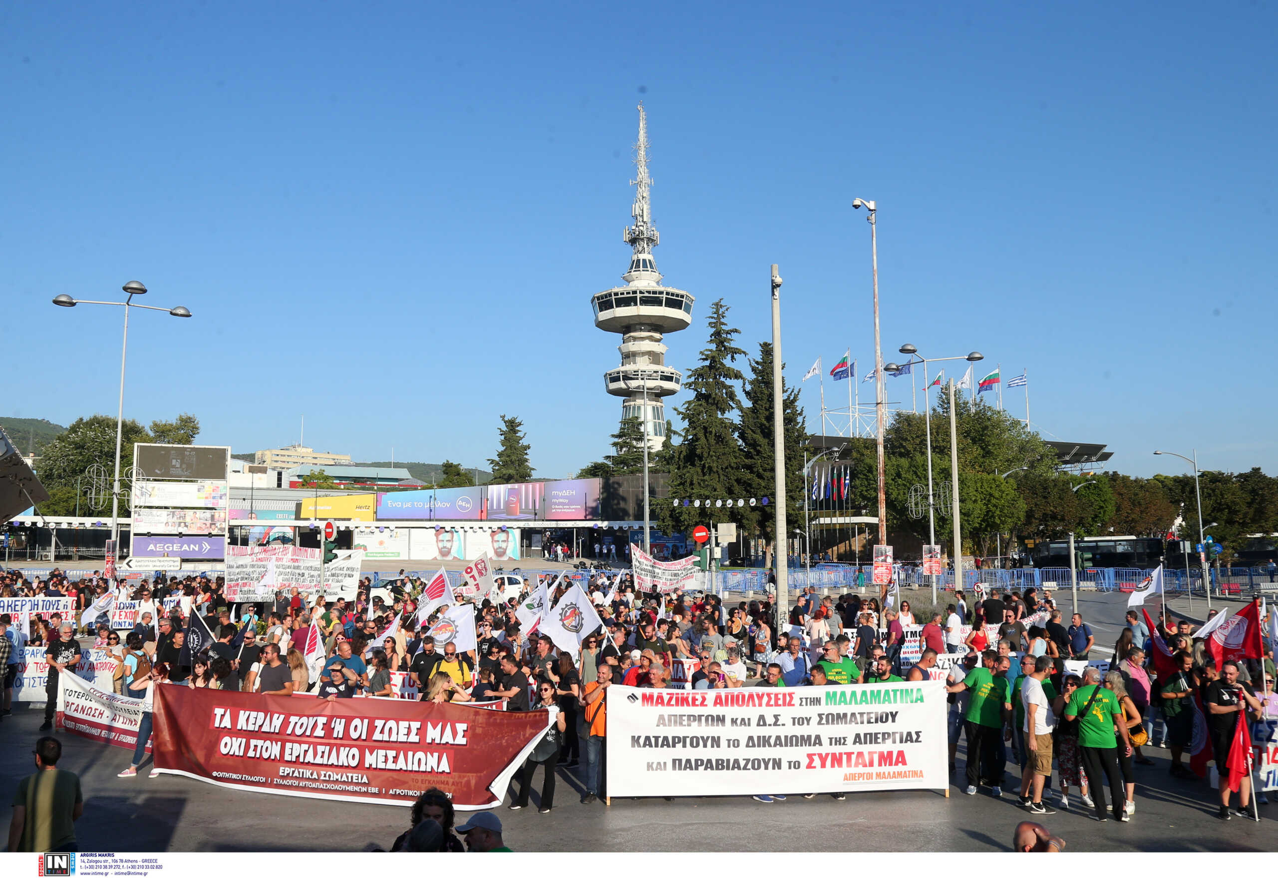 ΔΕΘ: Συγκεντρώσεις και πορείες στη Θεσσαλονίκη με αφορμή την έναρξη λειτουργίας της