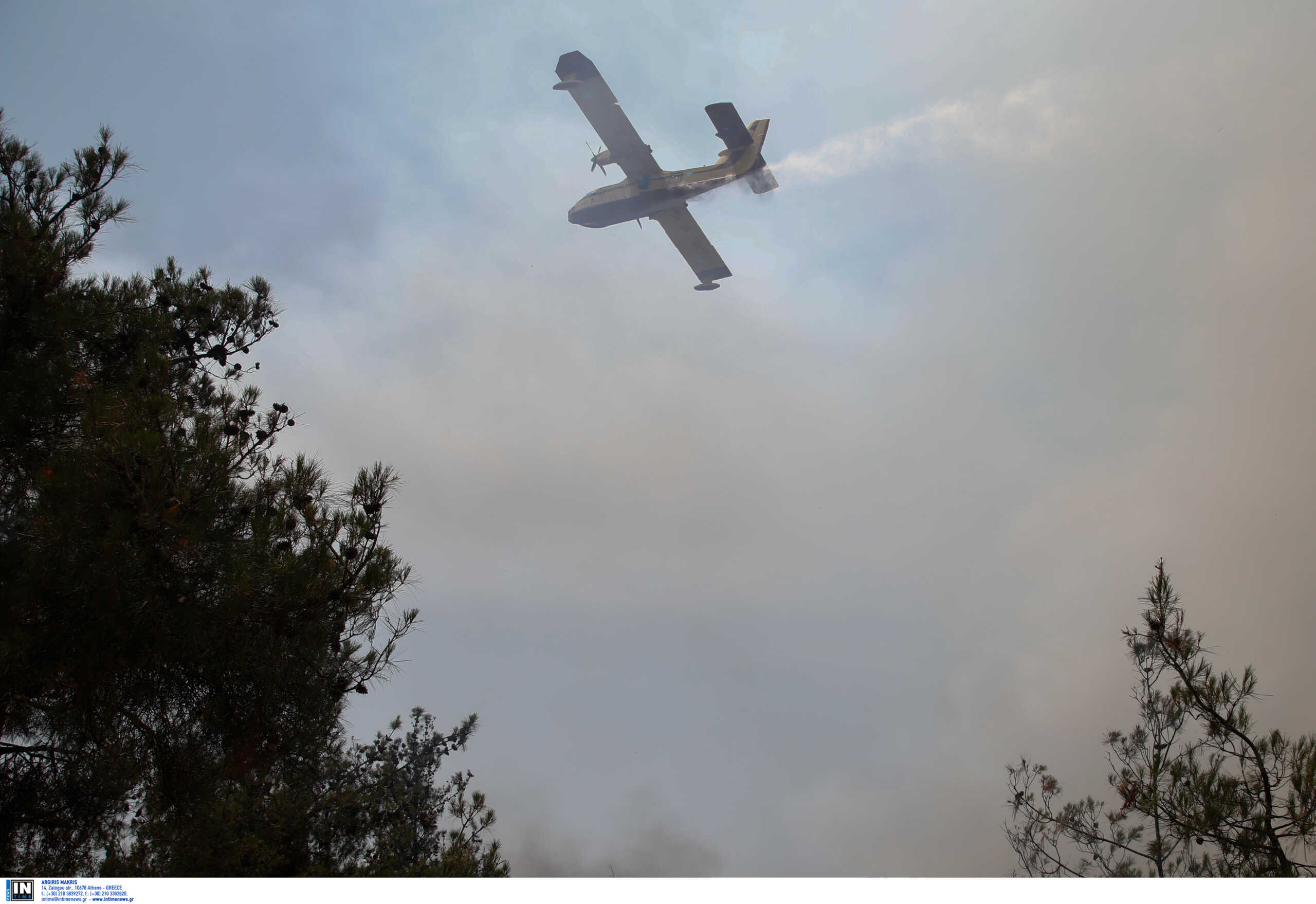 Φωτιά στην Οιχαλία Μεσσηνίας: Σηκώθηκαν 2 αεροσκάφη και 1 ελικόπτερο