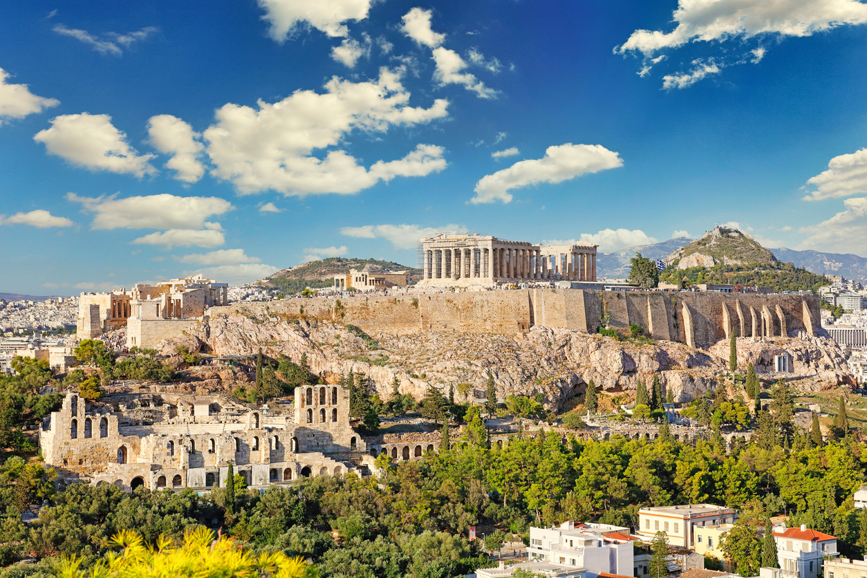 The Parthenon (447 B.C.) on the Athenian Acropolis, Greece