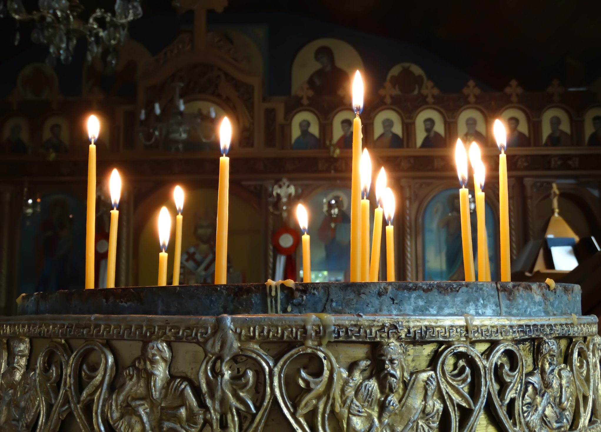 Burning candles