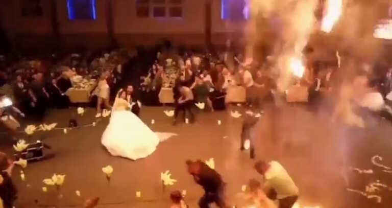 Τρέχουν να σωθούν τη στιγμή που «βρέχει» φωτιά στη γαμήλια δεξίωση στο Ιράκ! Σοκάρουν τα νέα βίντεο ντοκουμέντα