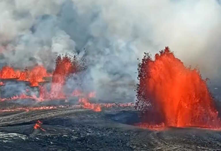 Εξερράγη για τρίτη φορά φέτος το ηφαίστειο Κιλαουέα στη Χαβάη - Εκτοξεύονται σιντριβάνια λάβας