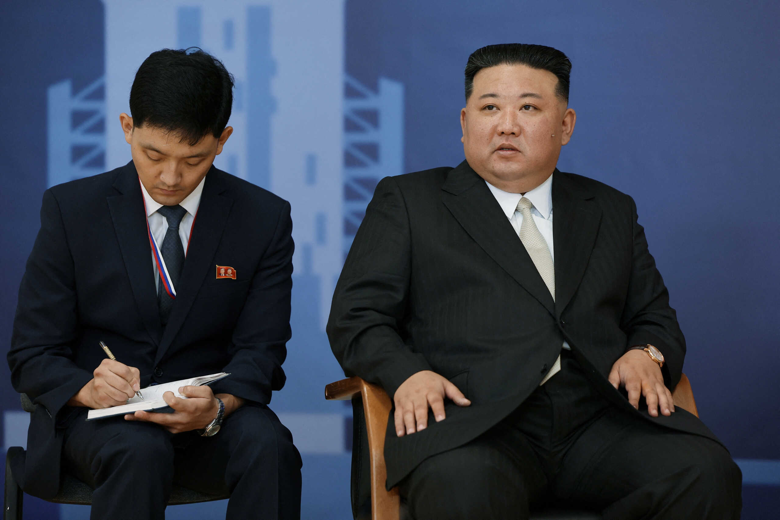 North Korea's leader Kim Jong Un attends a meeting with Russia's President Vladimir Putin at the Vostochny Сosmodrome in the far eastern Amur region, Russia, September 13, 2023. Sputnik
